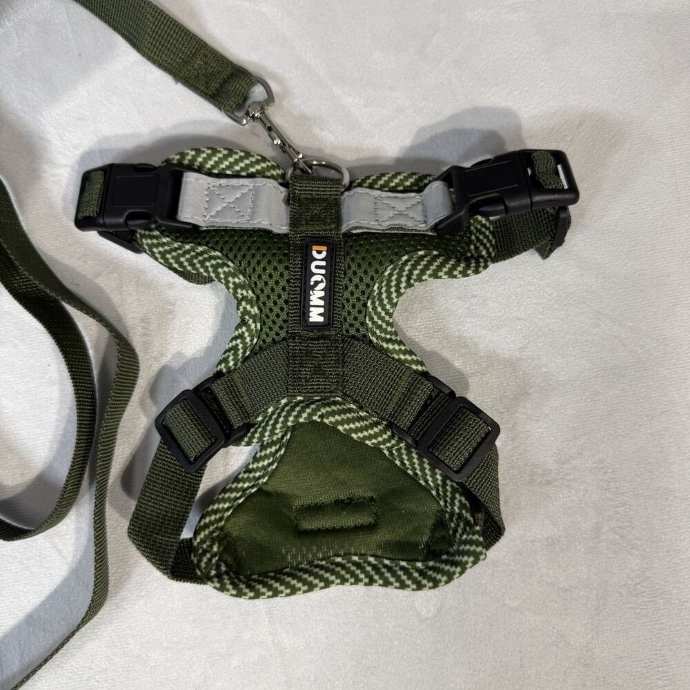 Duomm Dog Harness &‎ Leash Combo Forest Green Color for Small Dogs